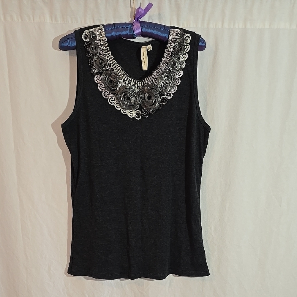Susan Lawrence Embellished Sleeveless Top